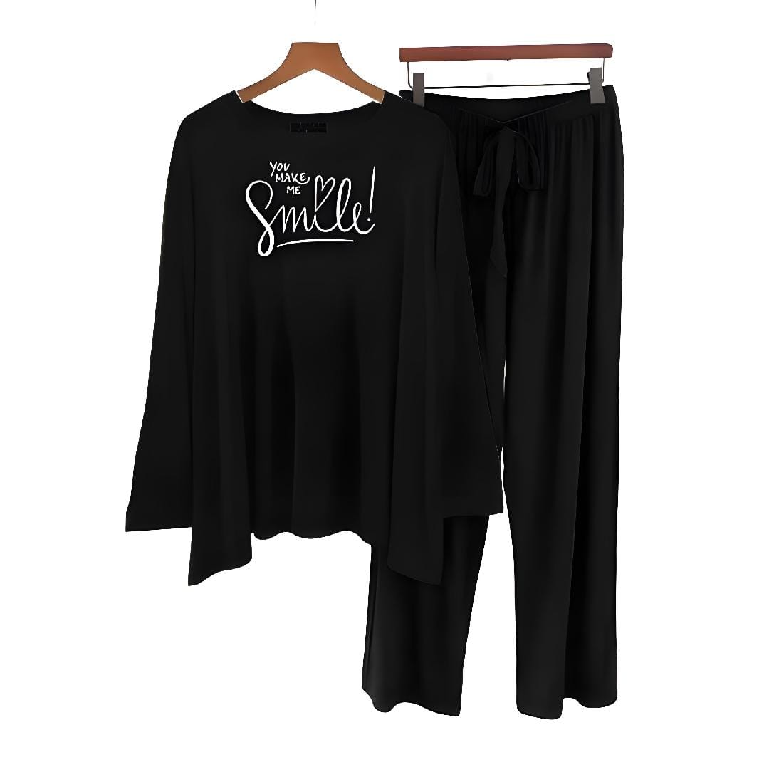 full sleeves T-shirt and trouser  woman night suit