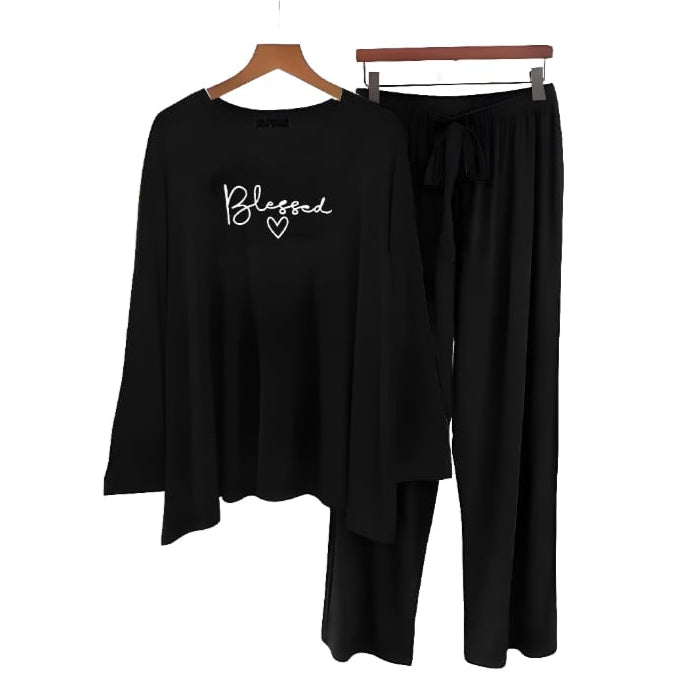 full sleeves T-shirt and trouser  woman night suit