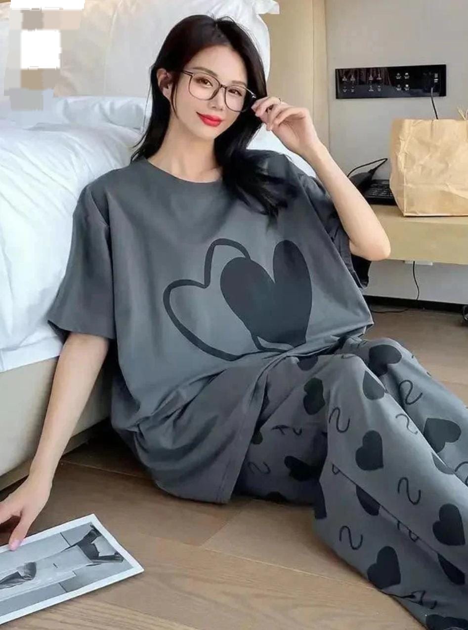 Double heard printed Night Suit
