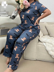 Cozy Bear Printed Woman Night suite