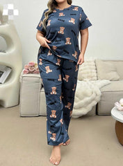Cozy Bear Printed Woman Night suite