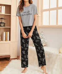 Hello Sunshine Printed Night Suit