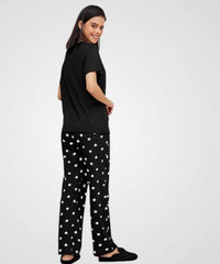 Black Love Sleep Printed Night Suit