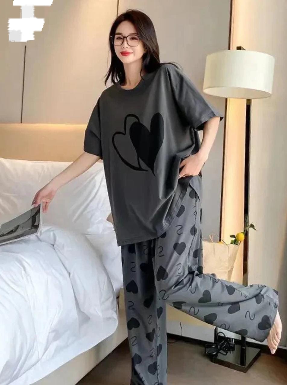 Double heard printed Night Suit