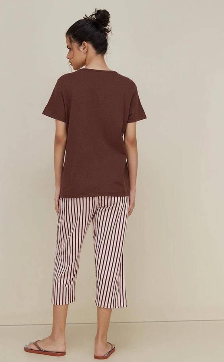 Hello Weekend Printed Night suit 🤎