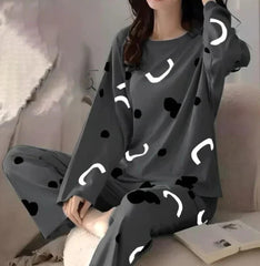 Pattern Printed Woman Night suite