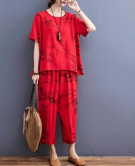 Red Ring Printed Woman Night suit❤️
