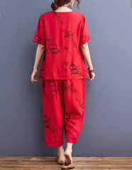Red Ring Printed Woman Night suit❤️